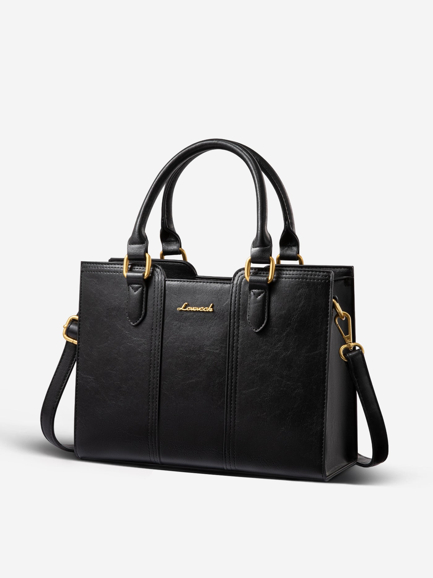 Vintage Leather Shoulder Handbag 11 12.6 - Image 9