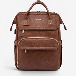 Leather Laptop Backpack. 15.6-18