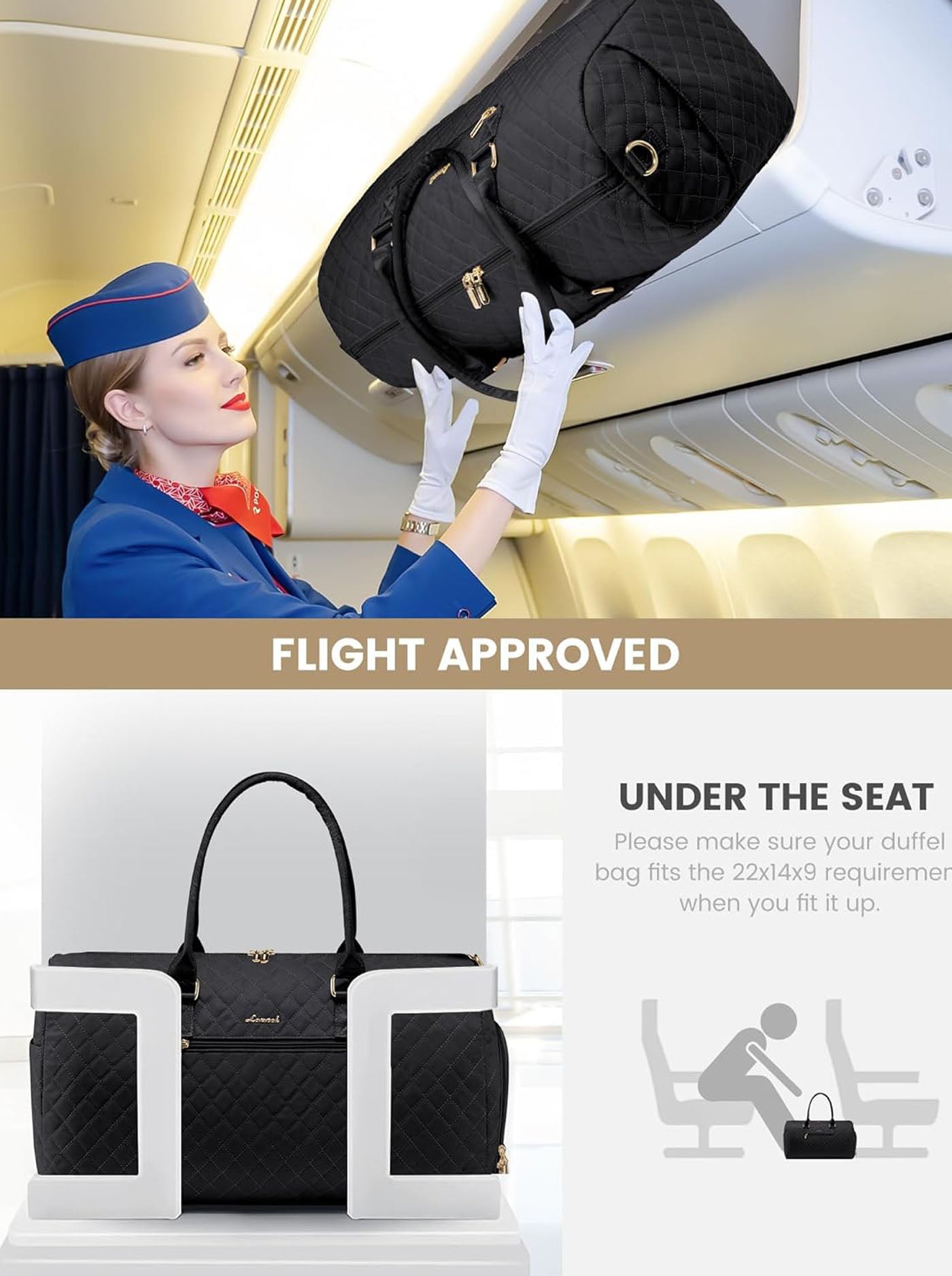 2Pcs Duffel Bag with Toiletry Bag - Image 11