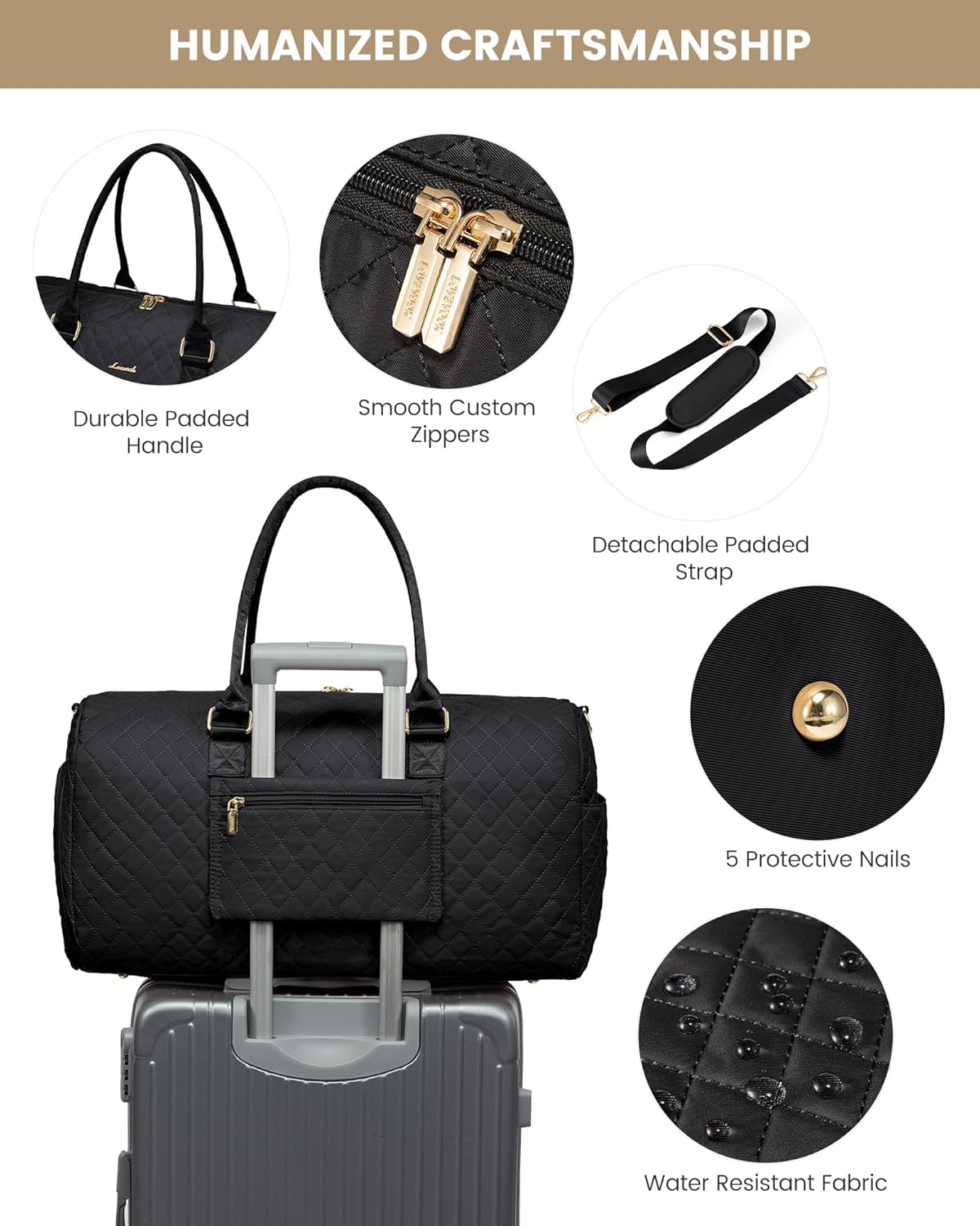 2Pcs Duffel Bag with Toiletry Bag - Image 9