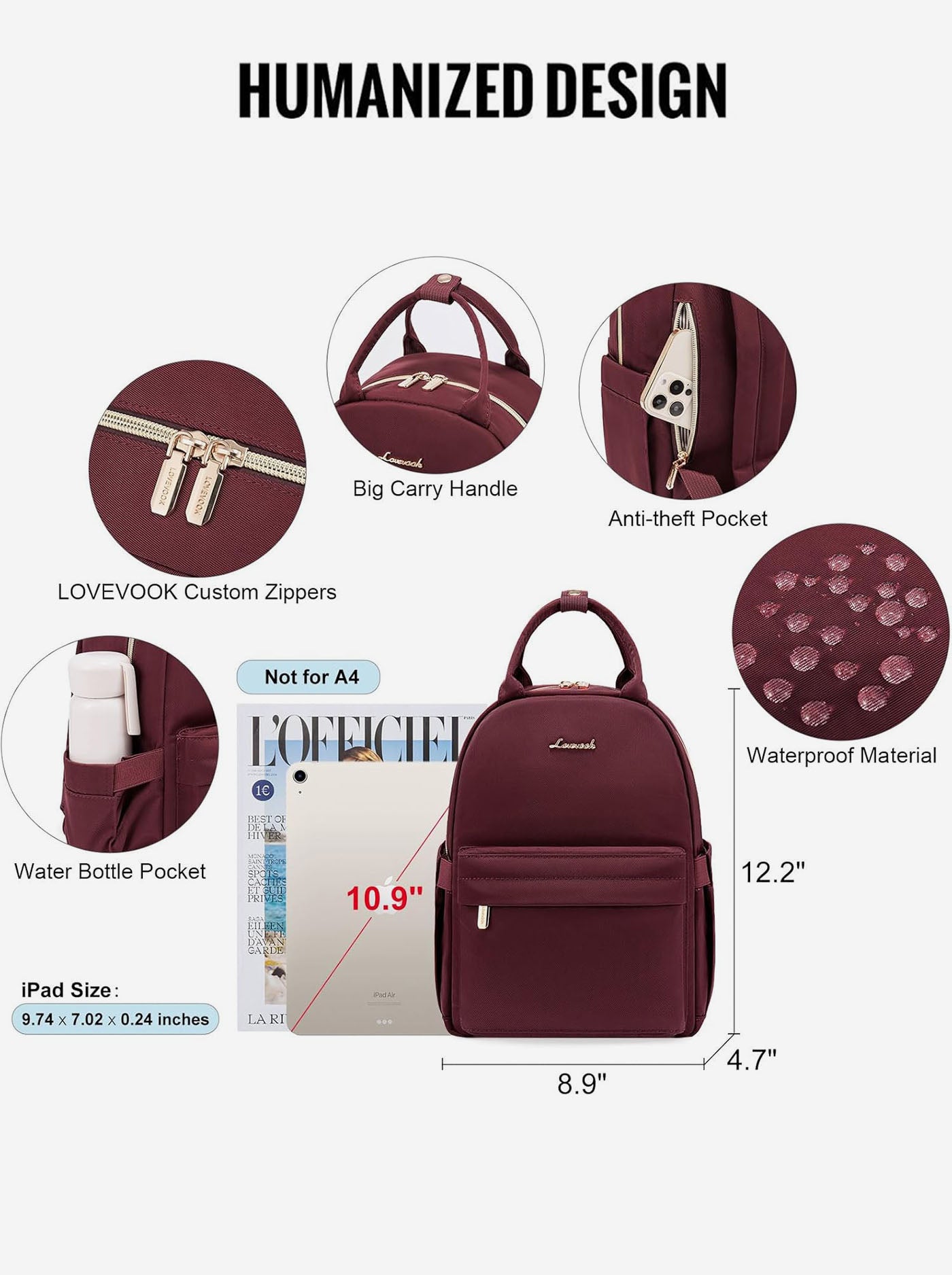 Light Weight Fashion Backpack. 11 13.3 - Image 4