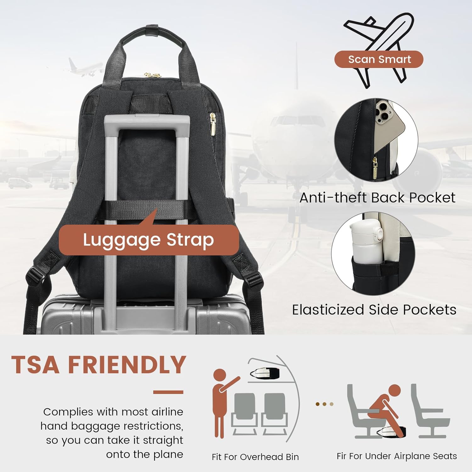 Laptop Backpack with round edge - Urban 3. 15.6 - Image 4