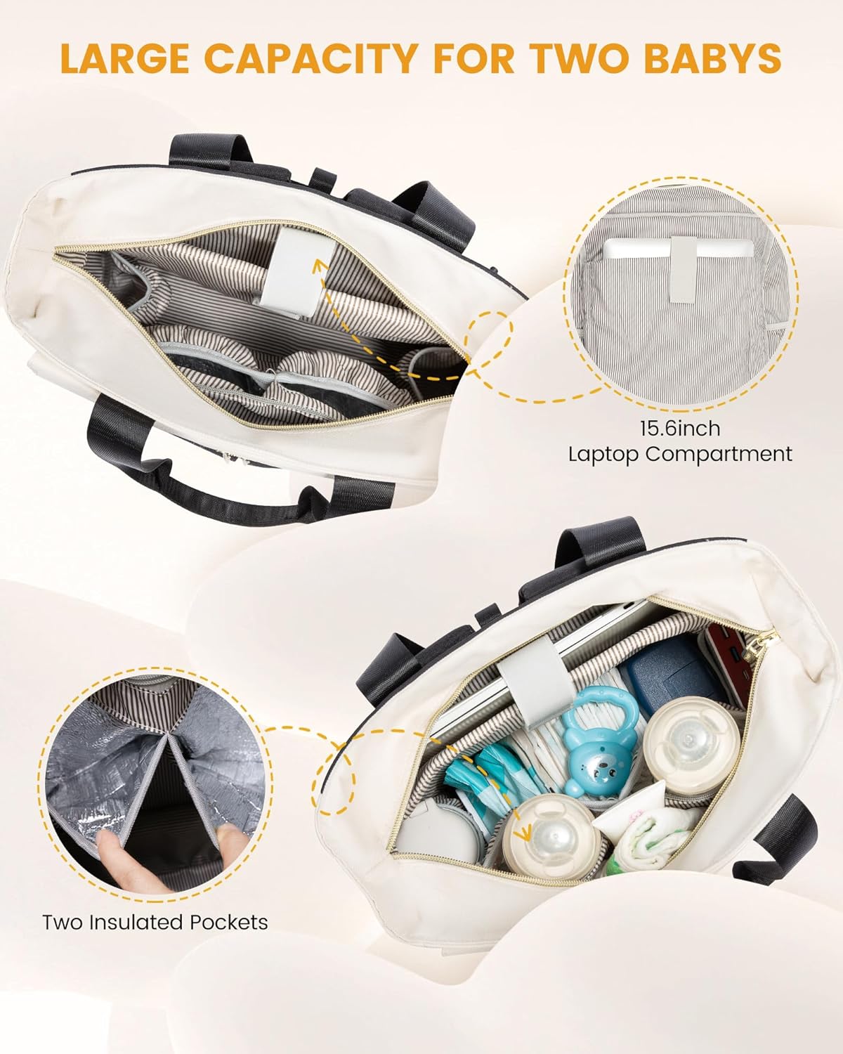 2Pcs Diaper Backpack - Urban 3 - Image 5