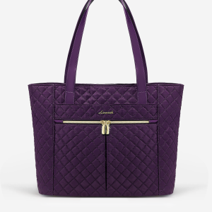 2Pcs Diamond Quilted Tote Bag. 15.6 17