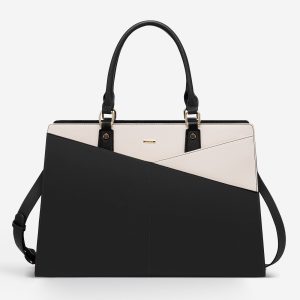 2Pcs Leather Office Laptop Tote Bag. 15.6 17.3