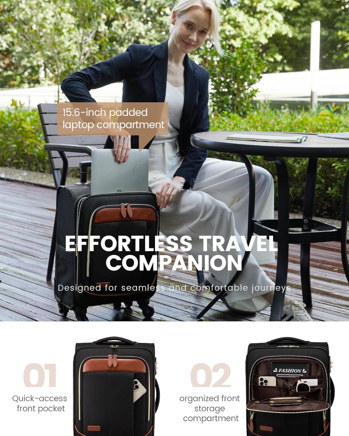 4Pcs Travel Suitcases 20 Inch(US ONLY) - Image 7
