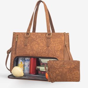 2Pcs Lunch Tote Shoulder Bag. 15.6