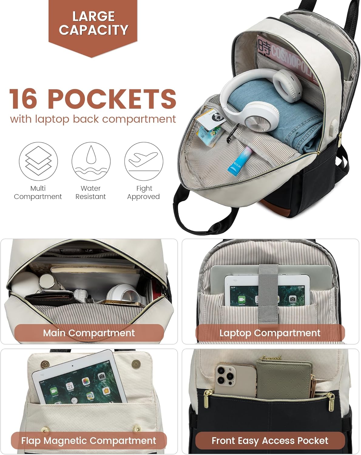 Laptop Backpack with round edge - Urban 3. 15.6 - Image 5