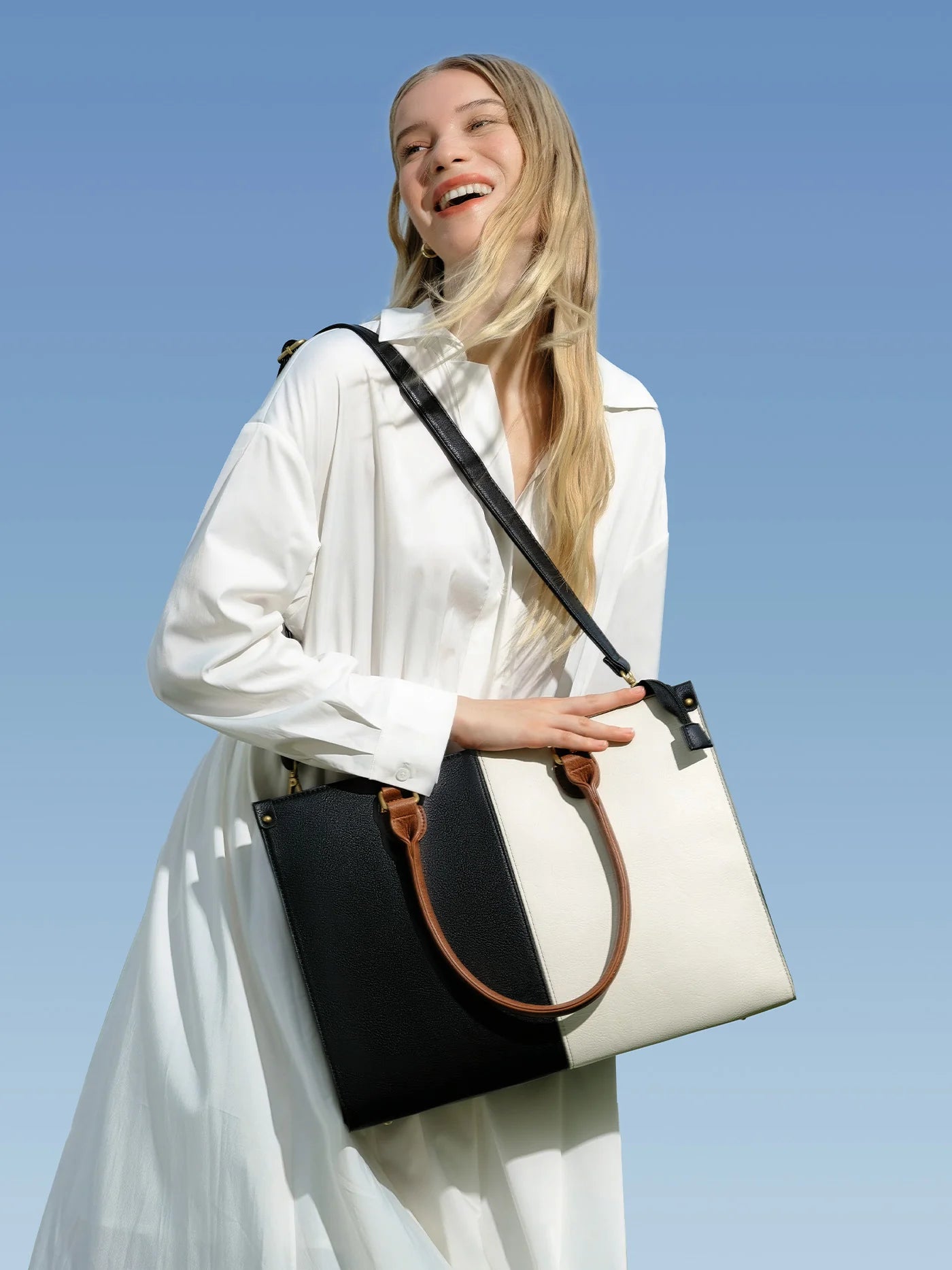 2Pcs Vintage Leather Laptop Bag. 15.6 - Image 2