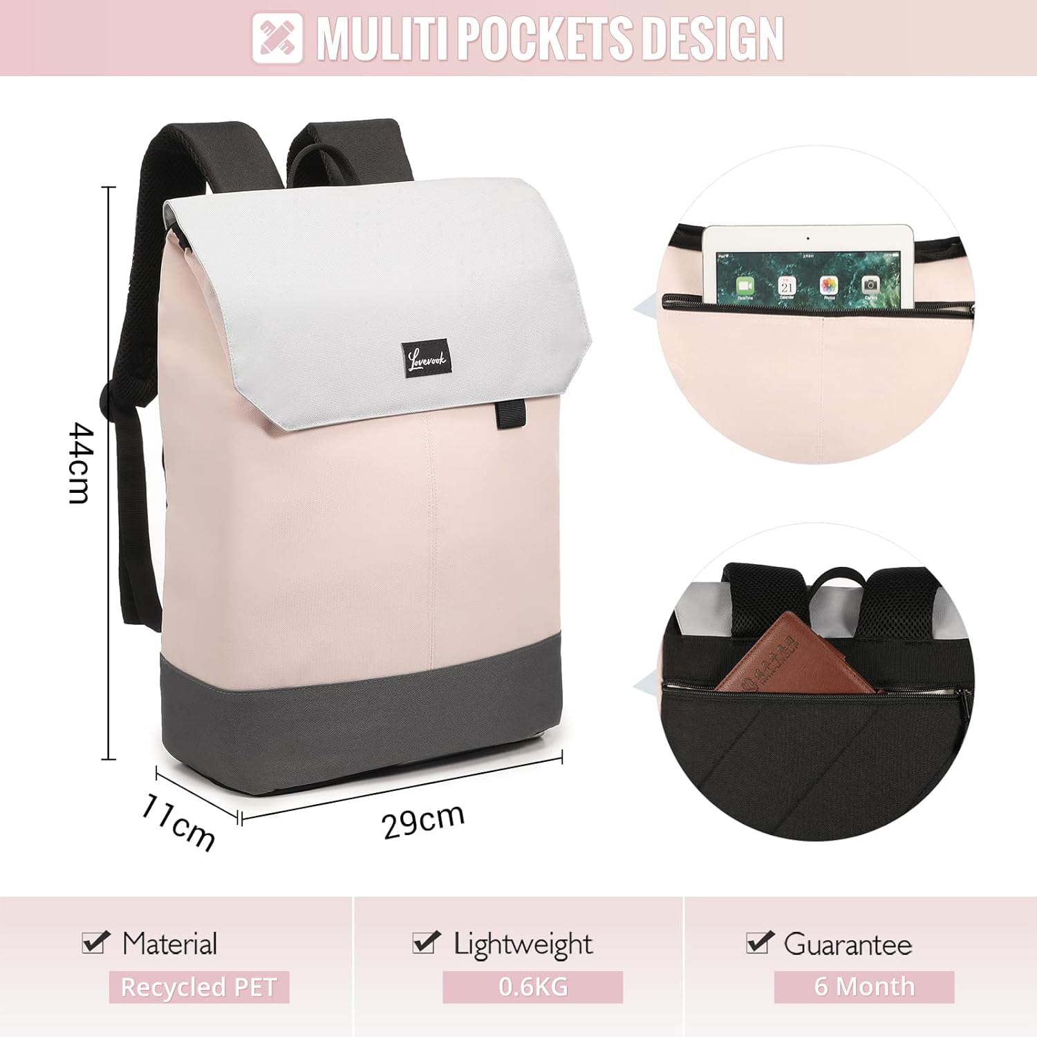 Elegant Laptop Backpack. 15.6 - Image 8