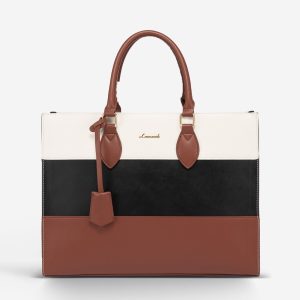 2Pcs Colorblock Laptop Tote Bag. 15.6 17.3