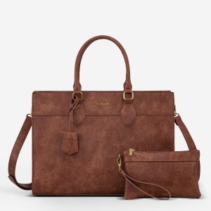 2Pcs Leather Computer Bag. 15.6 17.3