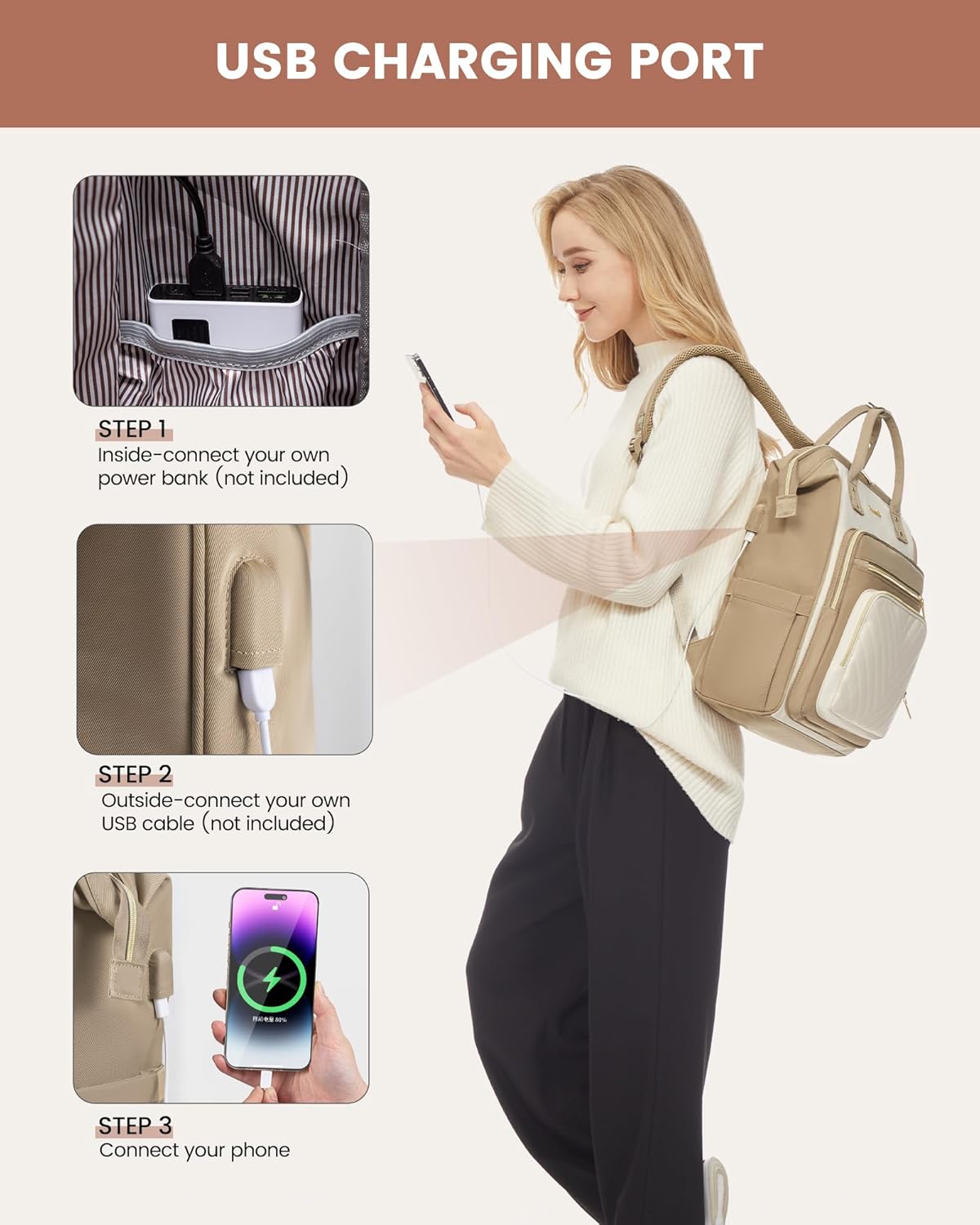 Chevron laptop backpack . 15.6 17.3 - Image 9
