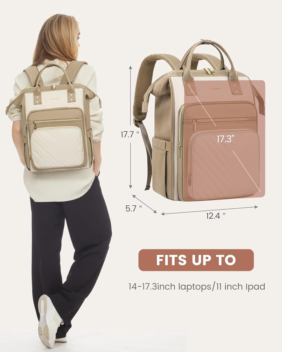 Chevron laptop backpack . 15.6 17.3 - Image 7
