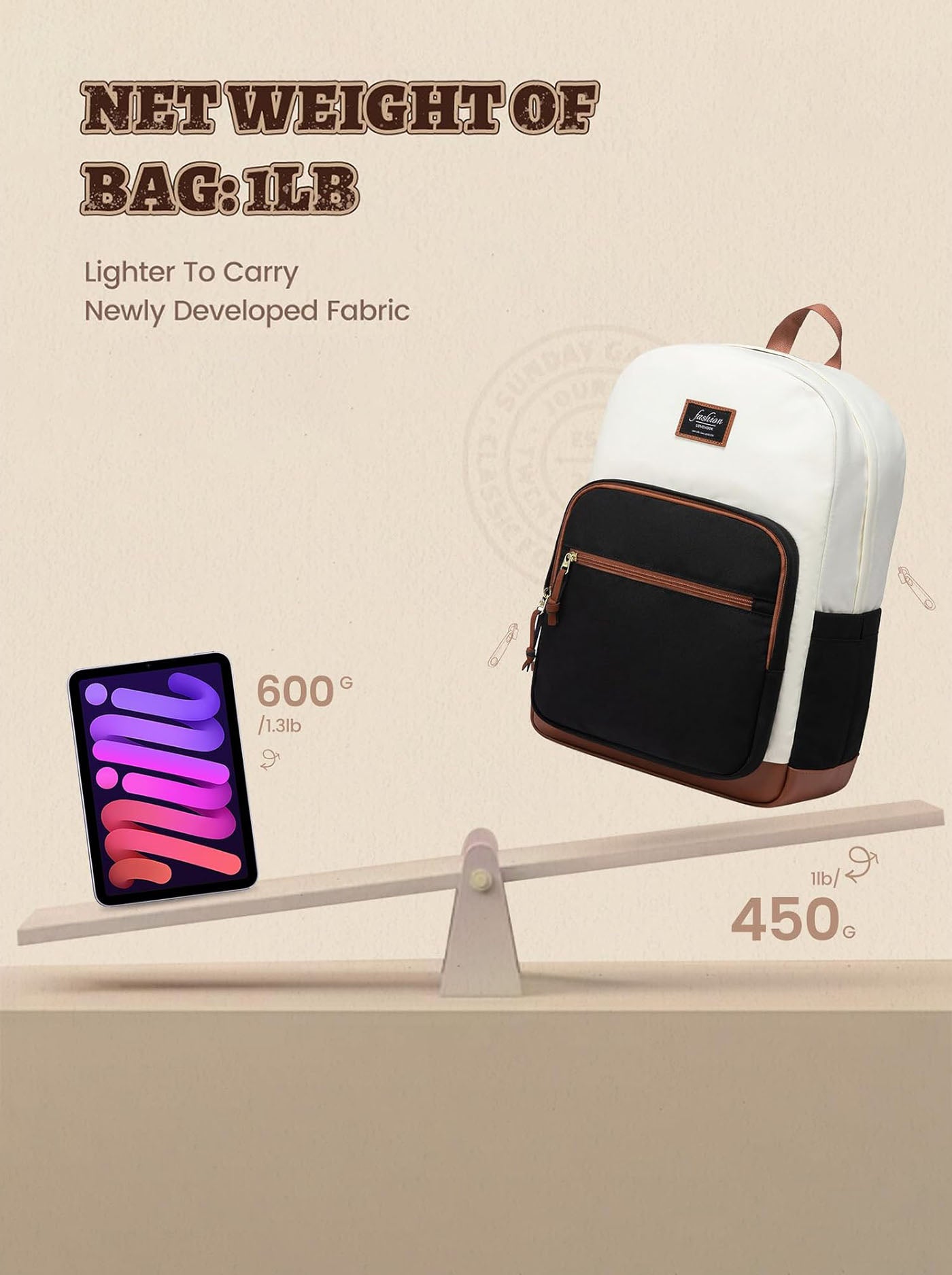 Lightweight College Laptop Backpack. 15.6 17.3 - Image 3