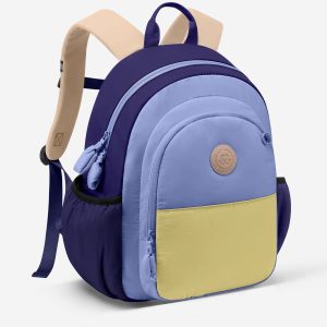 Puffer Kids Backpack. Blue Yellow