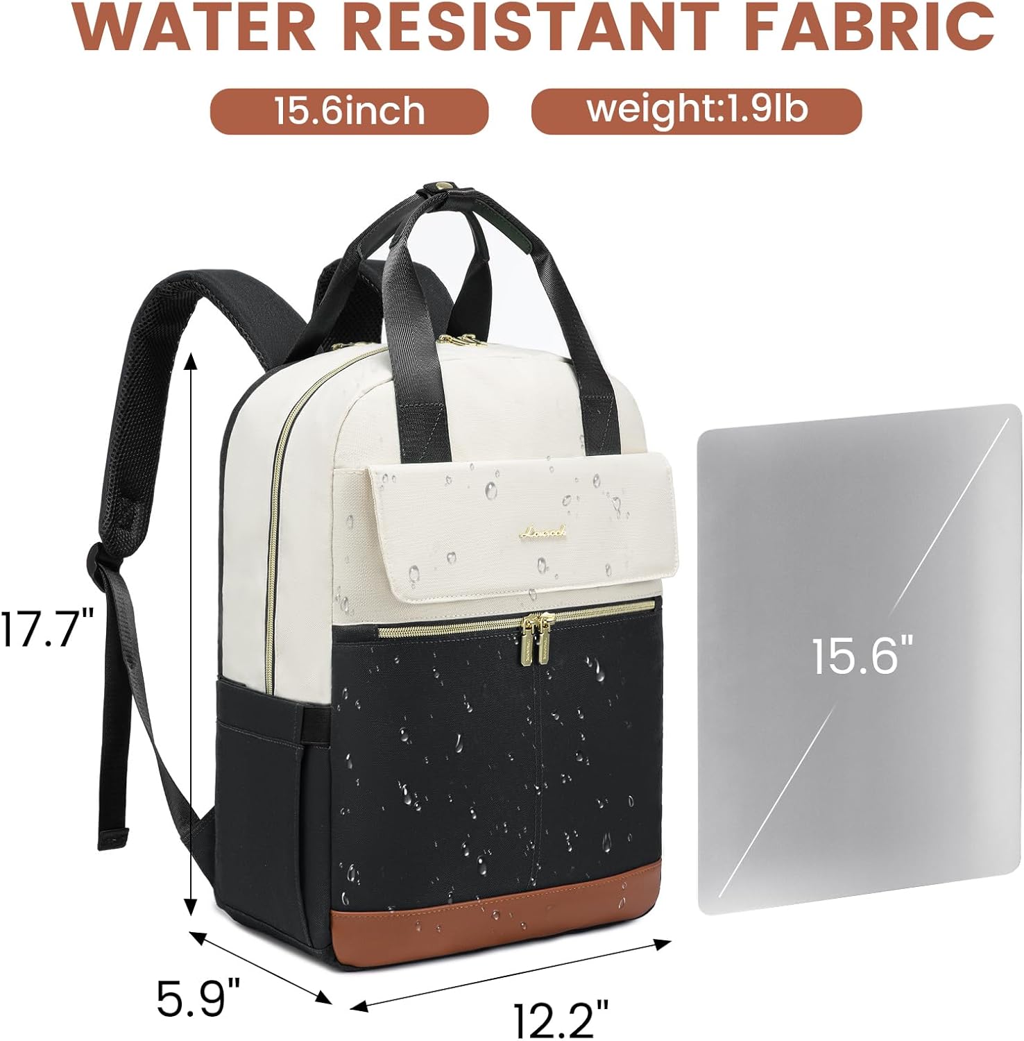 Laptop Backpack with round edge - Urban 3. 15.6 - Image 6