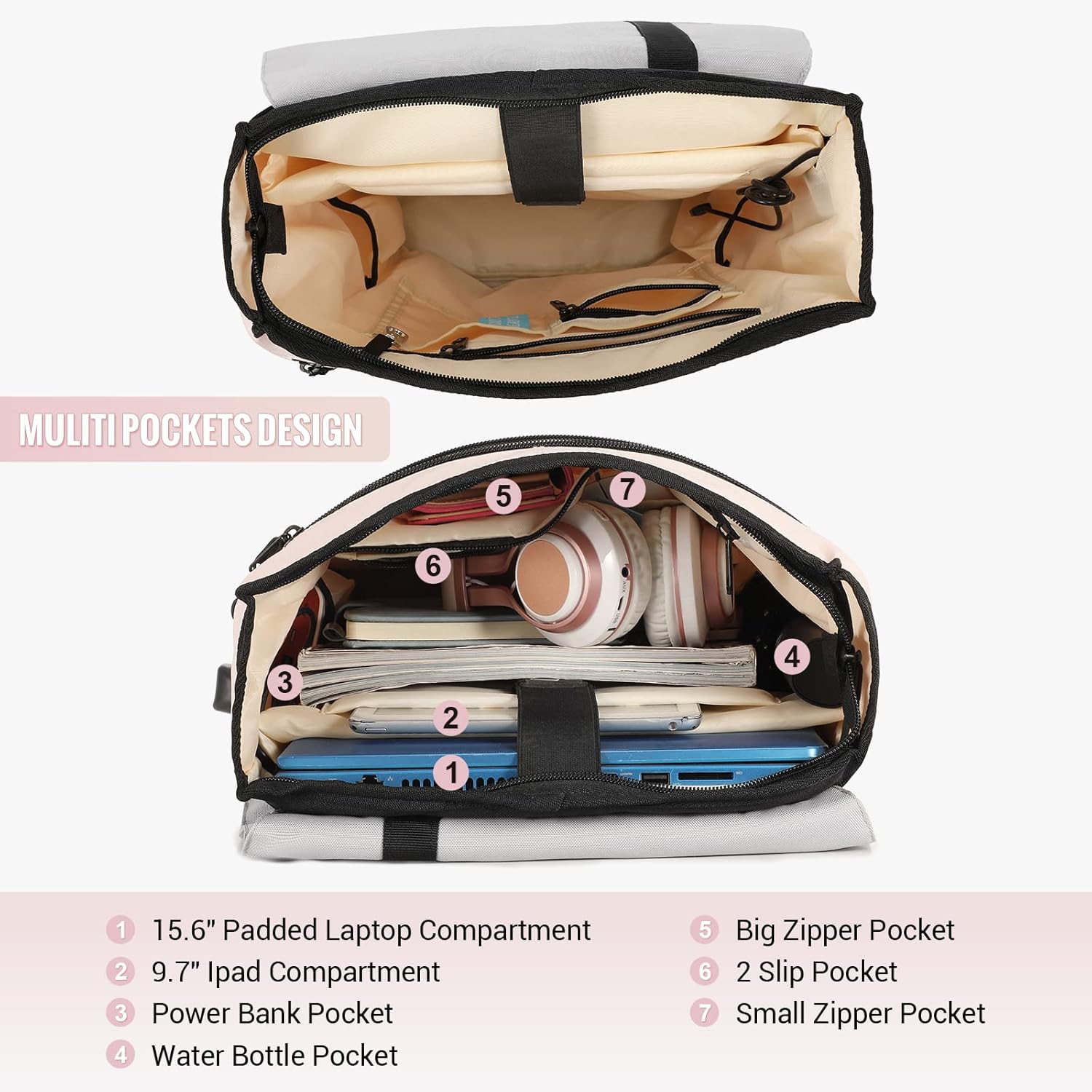 Elegant Laptop Backpack. 15.6 - Image 9
