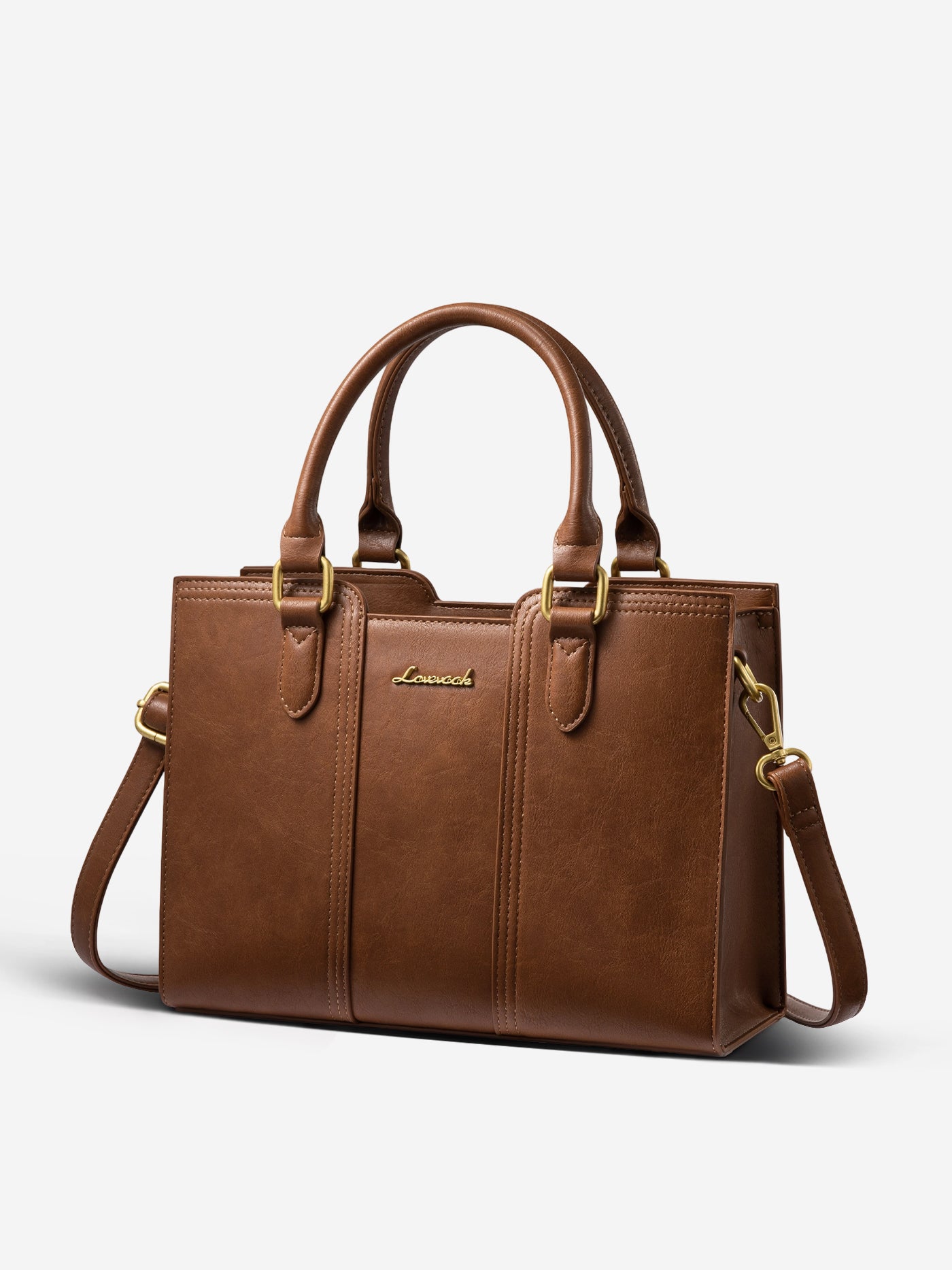 Vintage Leather Shoulder Handbag 11 12.6 - Image 2