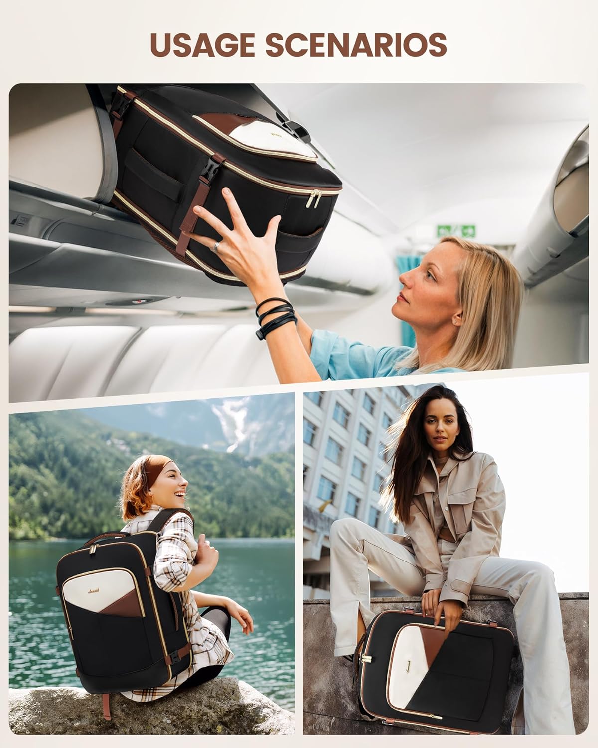 4Pcs Carry on Backpack for Airplanes. 40L/50L - Image 9