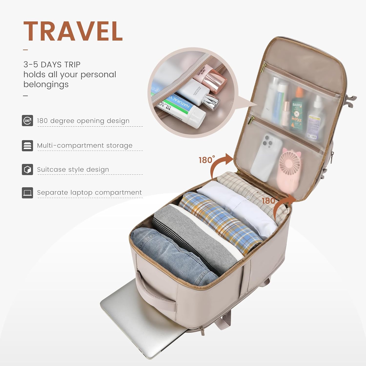 2Pcs Carry on Backpack. 40L 50L - Image 6