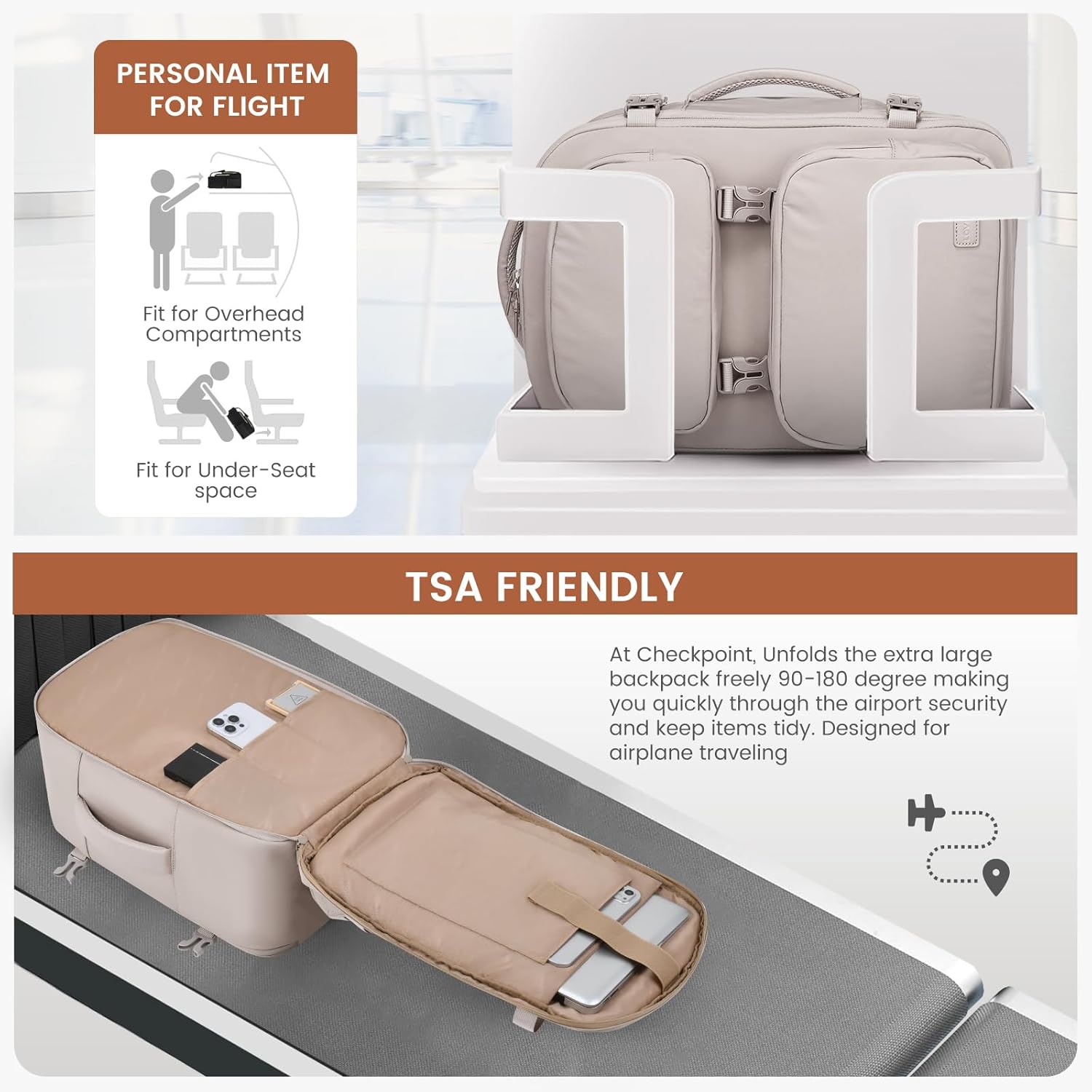 2Pcs Carry on Backpack. 40L 50L - Image 7