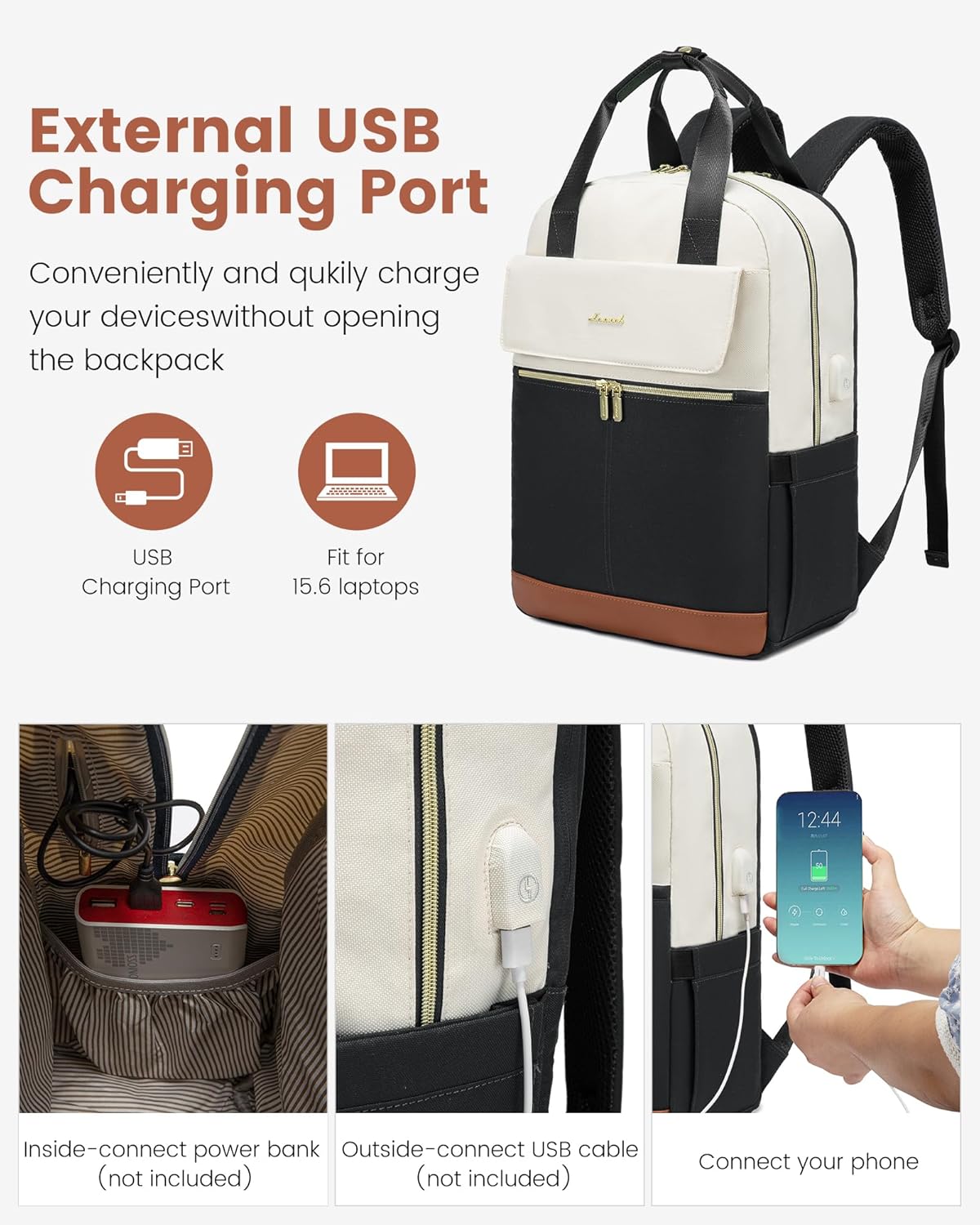 Laptop Backpack with round edge - Urban 3. 15.6 - Image 7