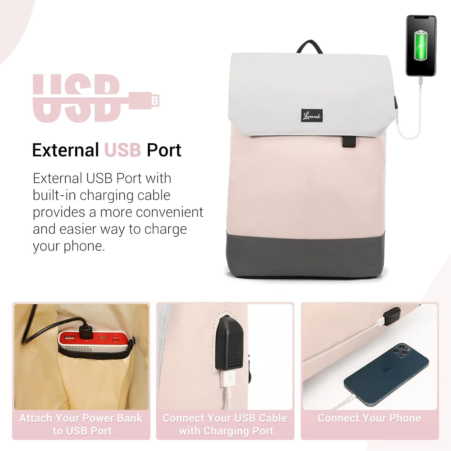 Elegant Laptop Backpack. 15.6 - Image 10