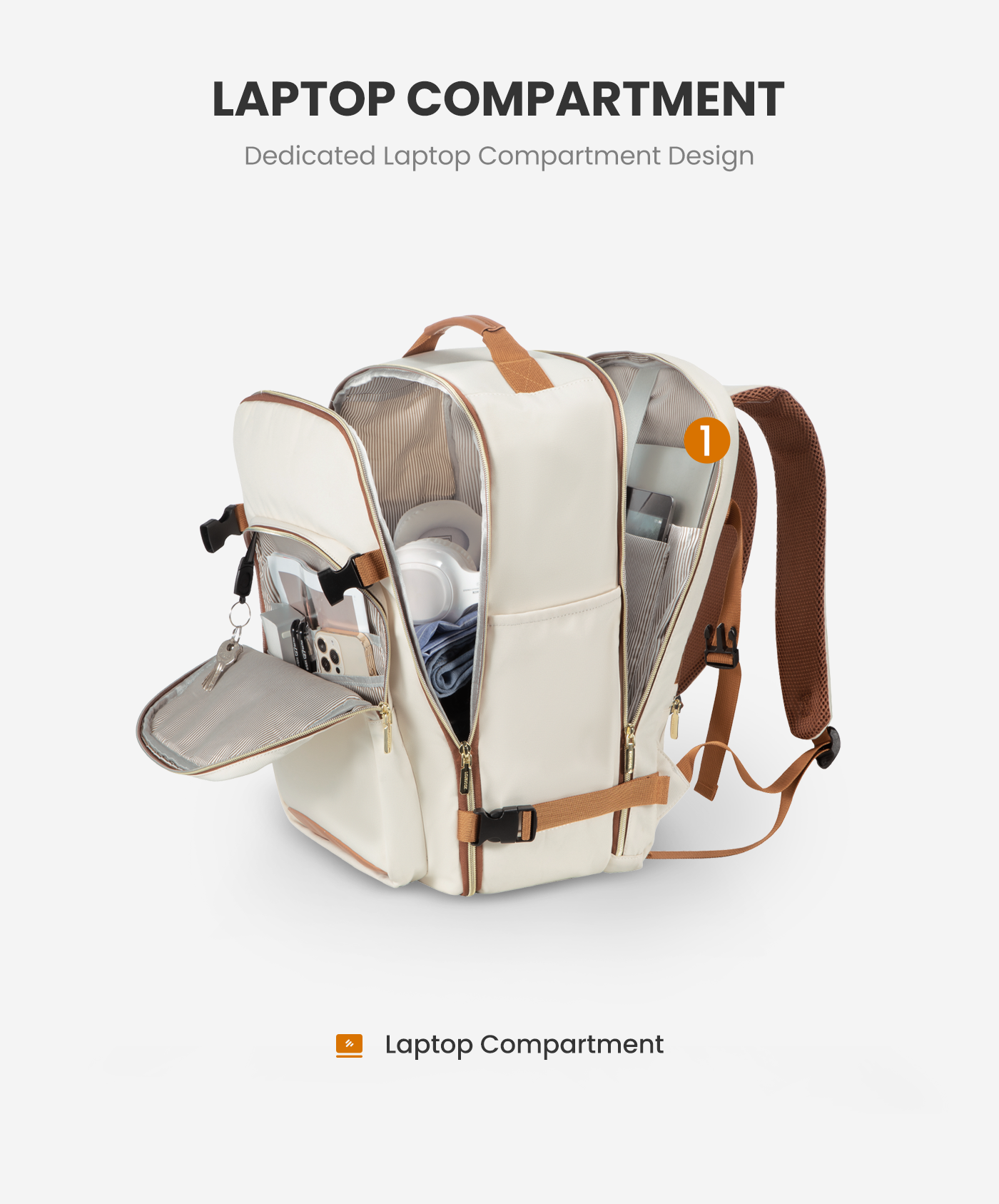 4Pcs. 40/50L Freyja Laptop Travel Backpack. 17 18 - Image 6