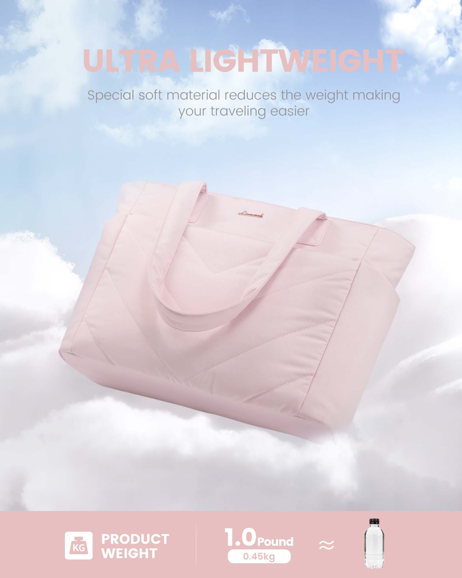 2Pcs Lightweight Puffy Tote Bag - Image 3