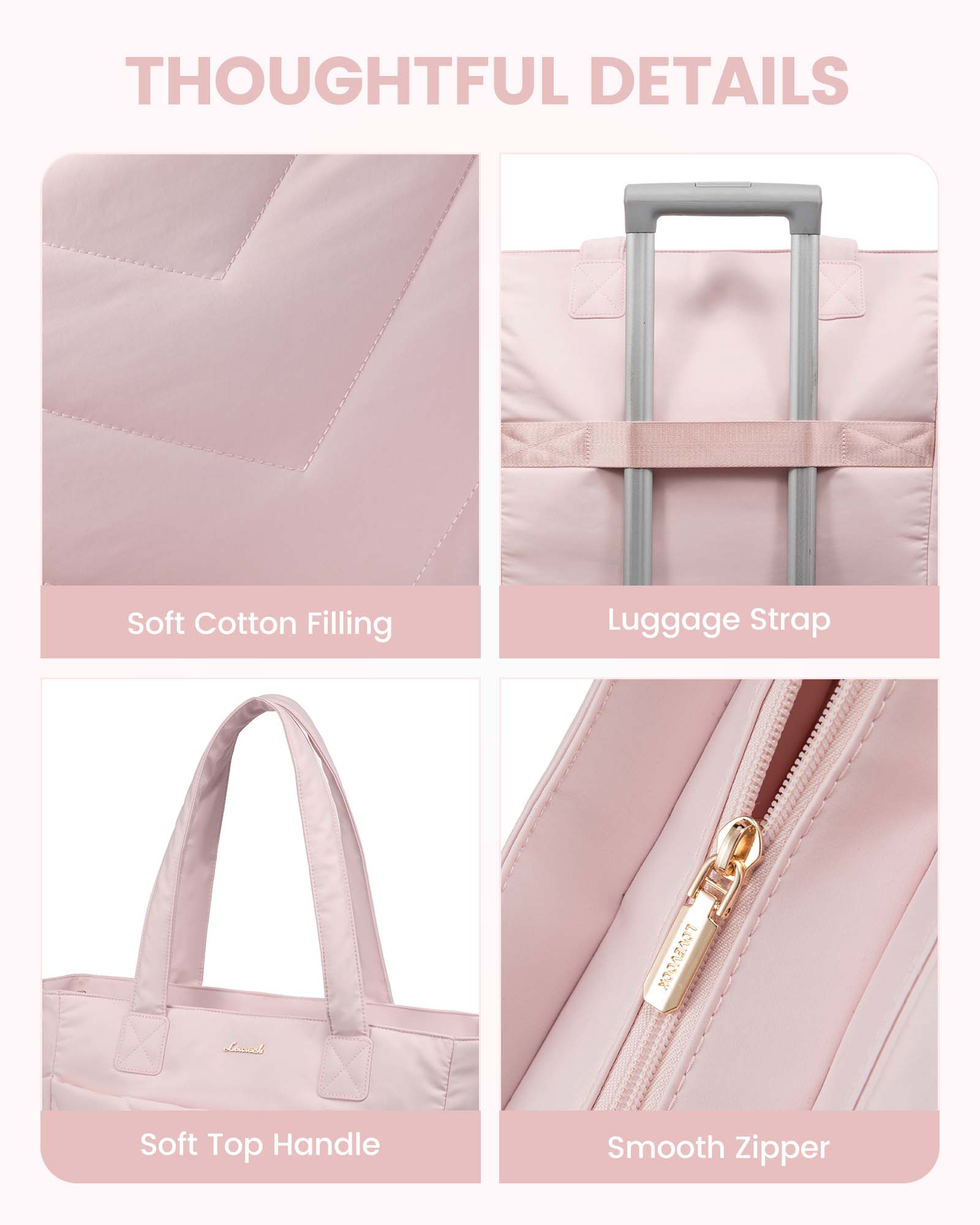 2Pcs Lightweight Puffy Tote Bag - Image 7