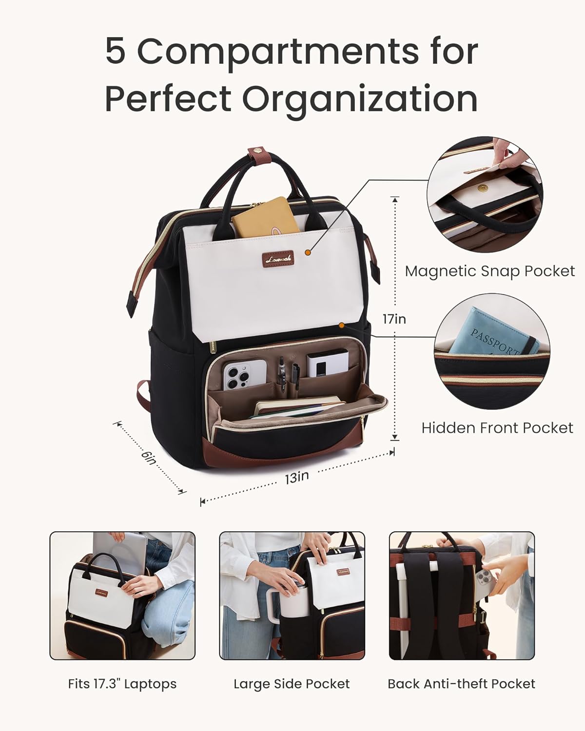 Cute Casual Laptop Backpack. 15.6 17.3. 5000 - Image 5