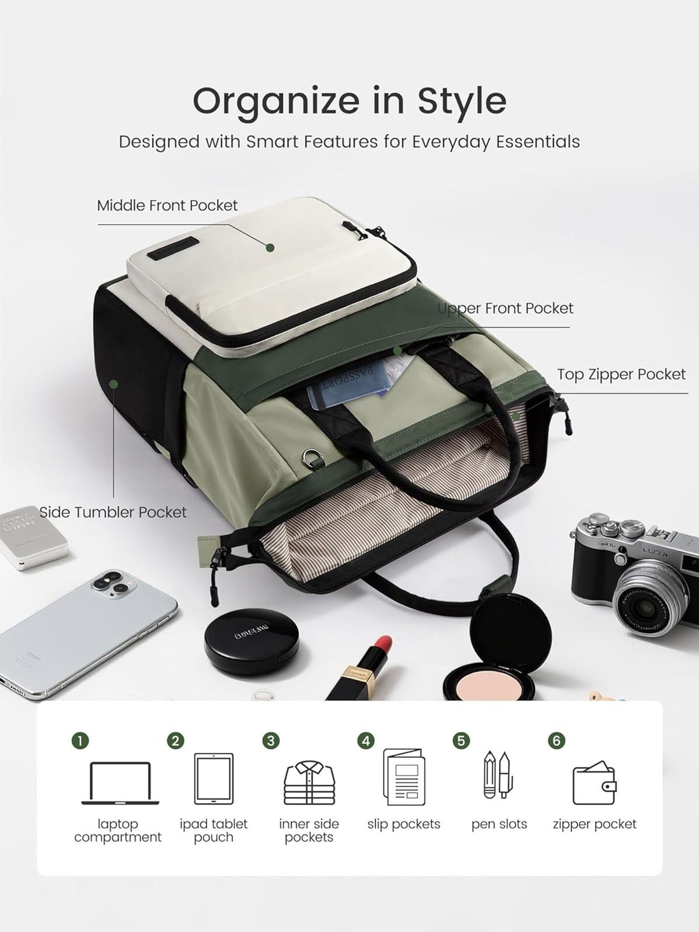 Laptop Backpack for School. 15.6 17.3. 5158 - Image 3