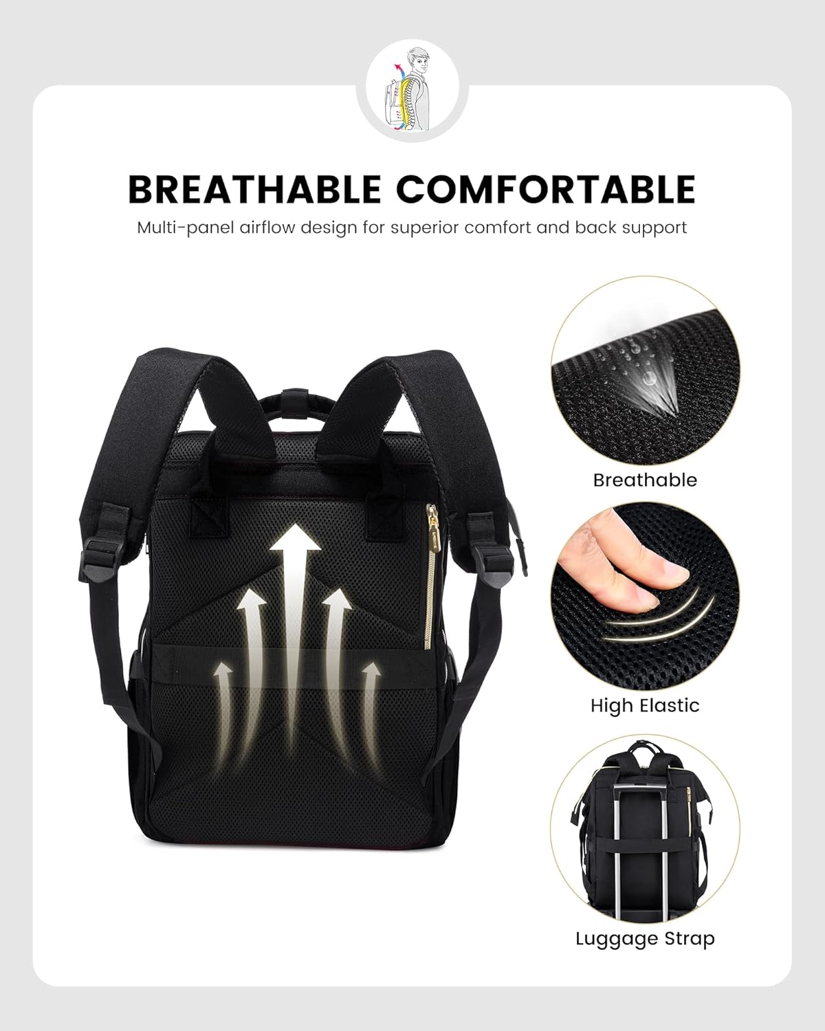 Viola Ⅱ Laptop Backpack with Separate Laptop Compartment. 15.6 17 - Image 7
