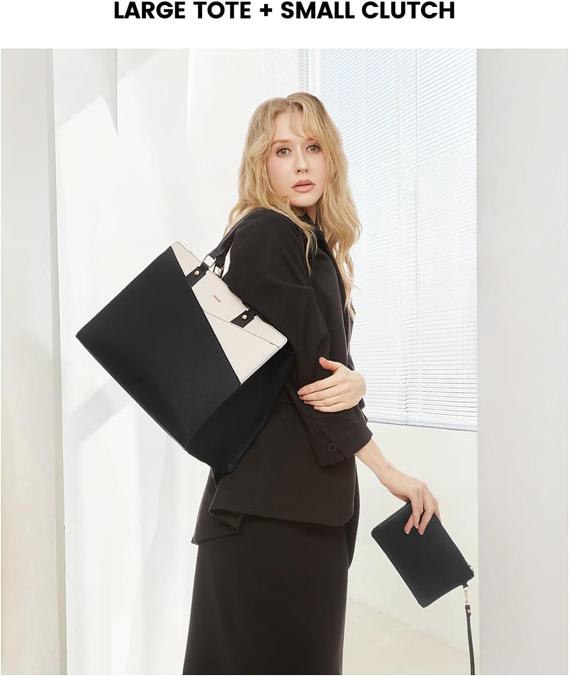 2Pcs Leather Office Laptop Tote Bag. 15.6 17.3 - Image 5