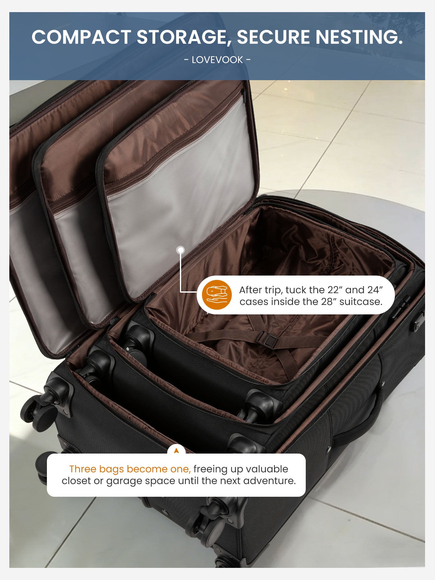 Carry On Luggage 22 24 28 (ONLY US) - Image 4