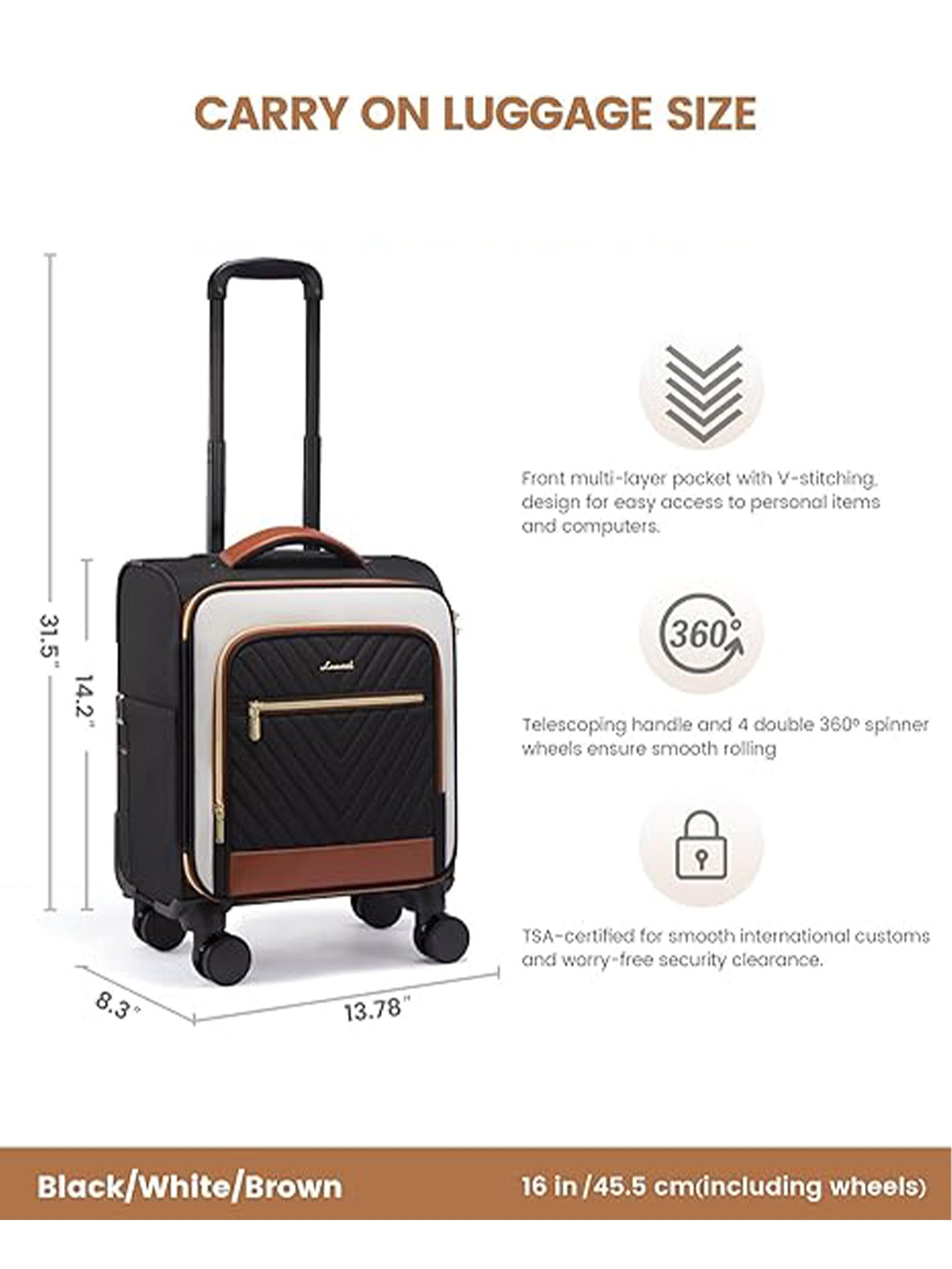 Carry on Luggage 14 20 (ONLY US ) - Image 3