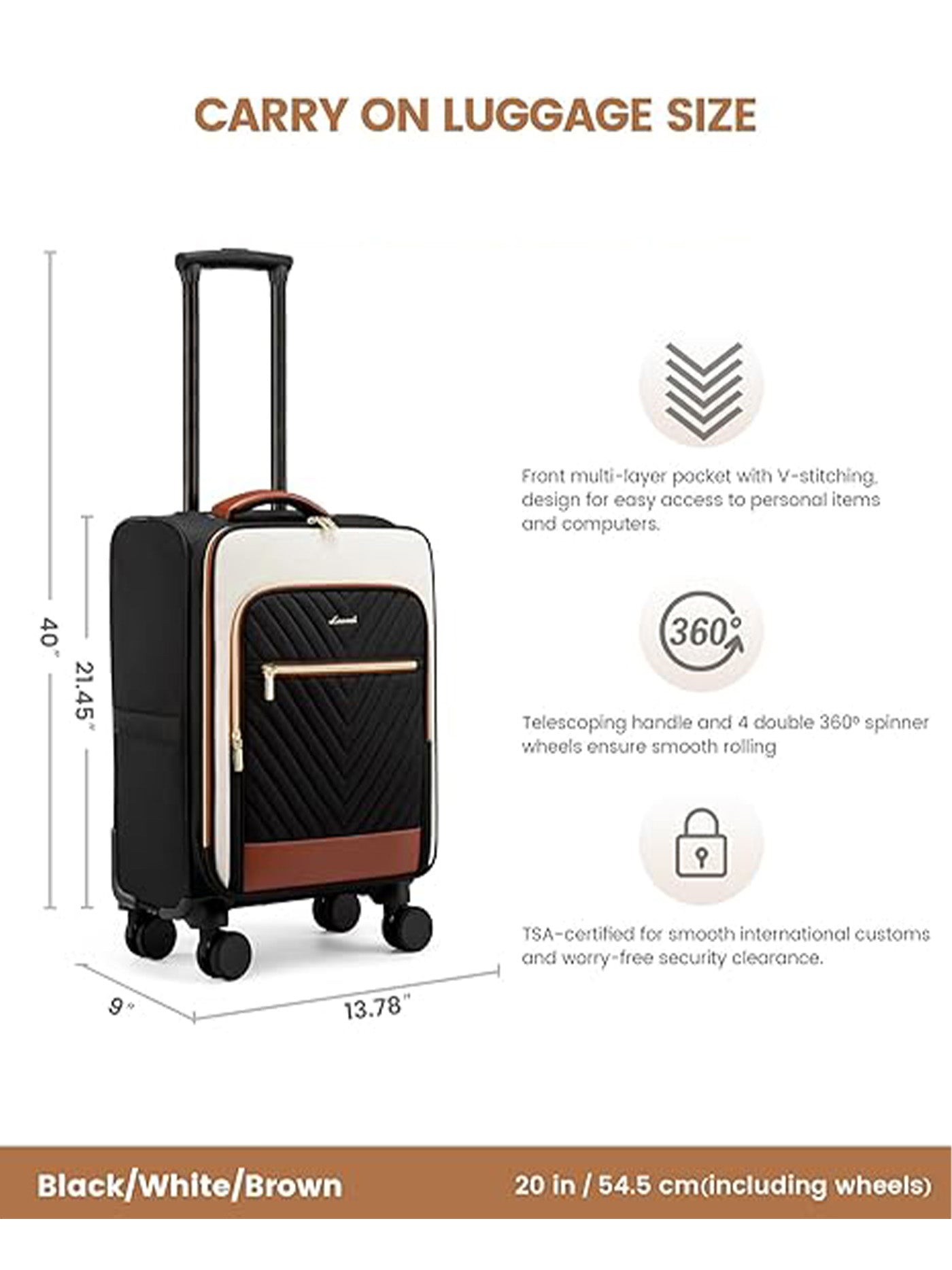Carry on Luggage 14 20 (ONLY US ) - Image 4