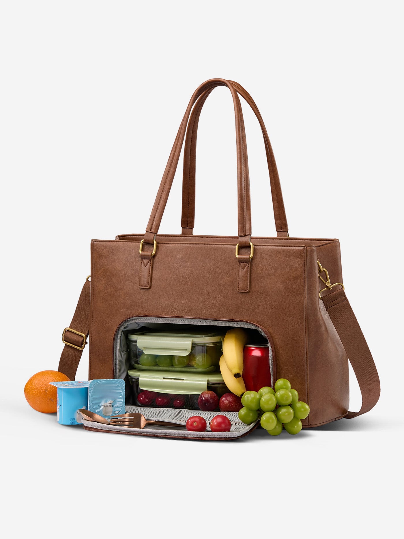 Leather Laptop Lunch Bag 15.6 17.3 - Image 8