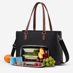 Leather Laptop Lunch Bag 15.6 17.3