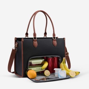 Lunch Compartment Laptop Tote Bag 15.6 17.3