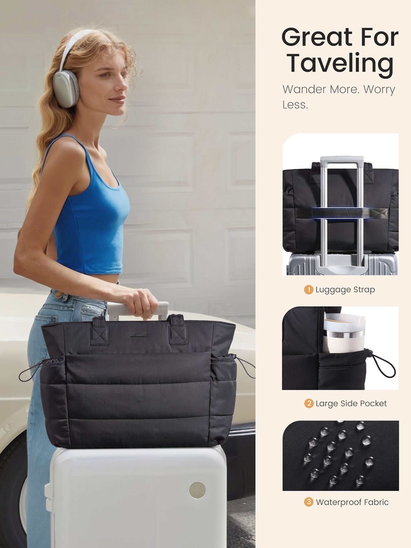 Puffer Tote Bag 15.6 17.3 - Image 6