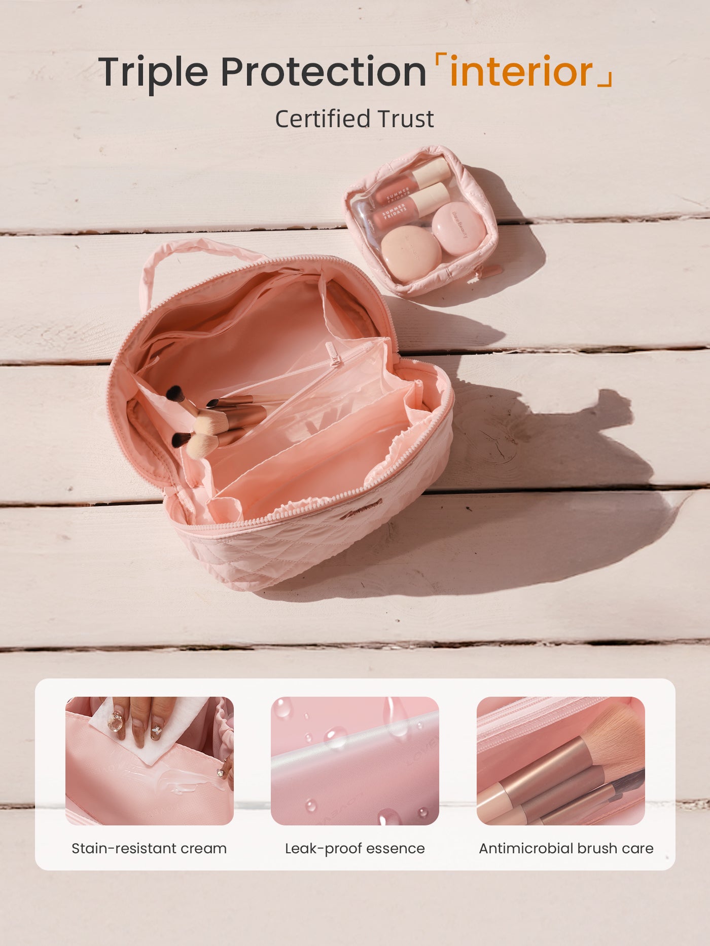 2Pcs Travel Makeup Bag - Image 4