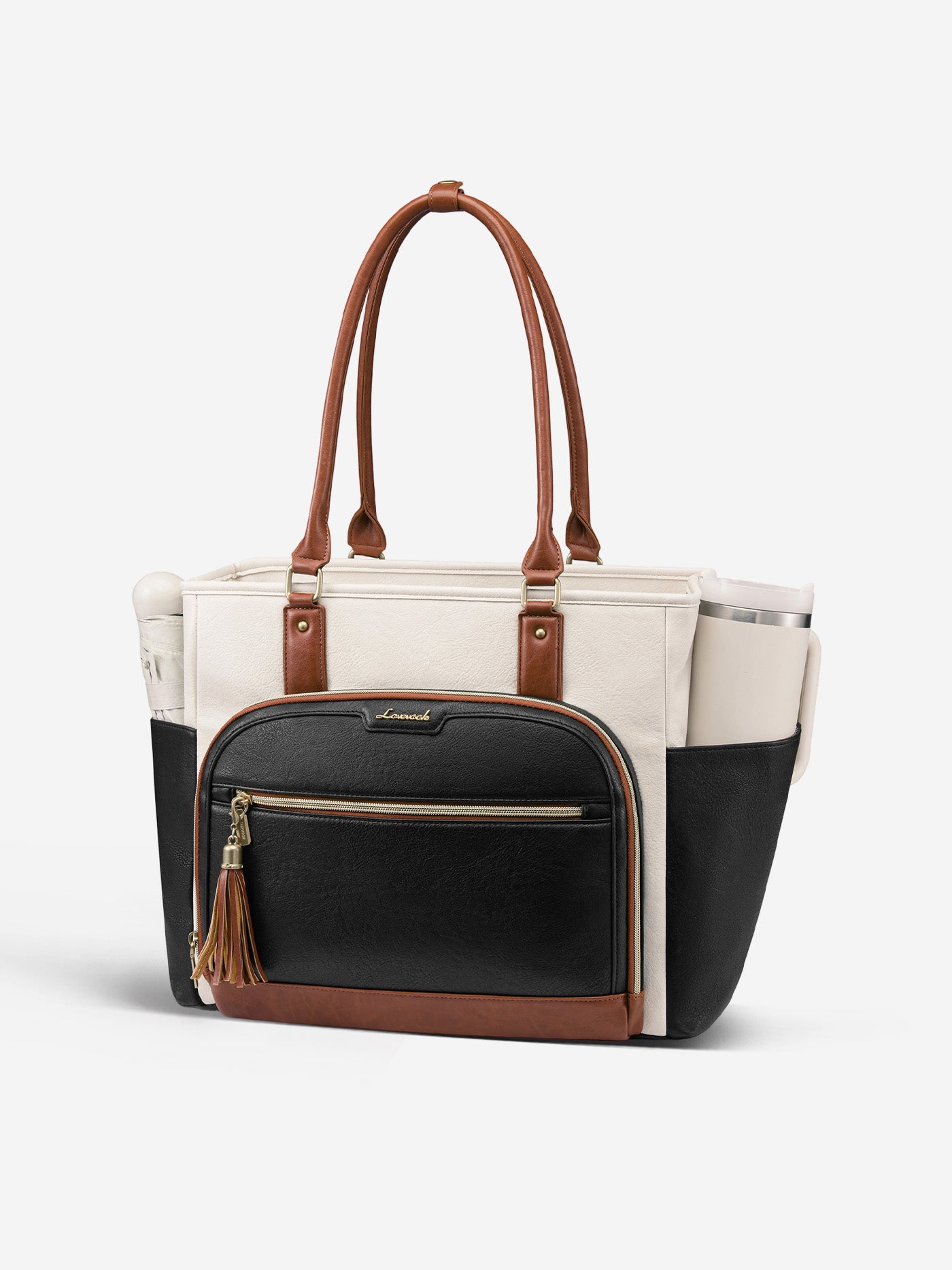 Vintage Leather Laptop Tote Bag 15.6 17.3 - Image 8