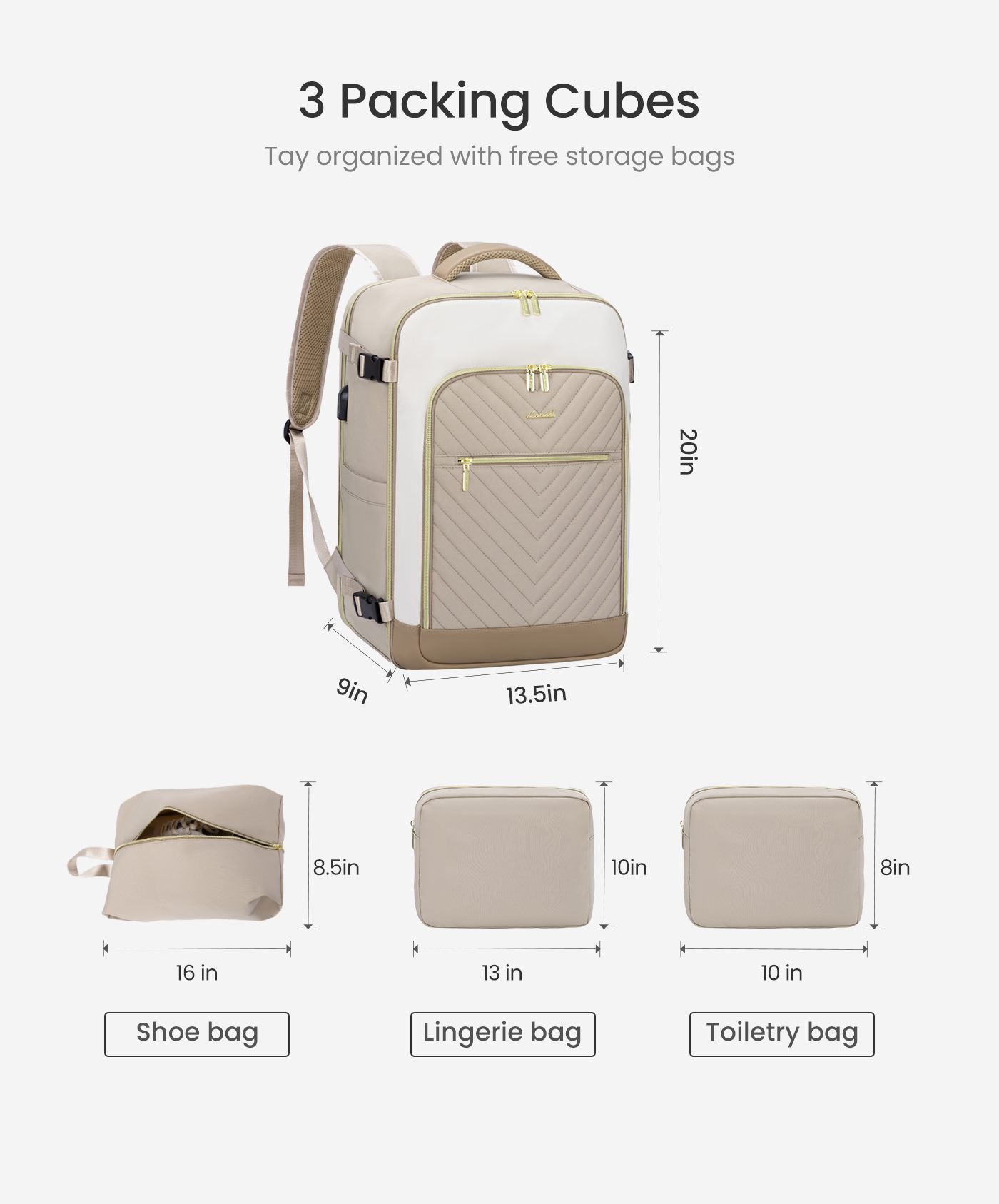 4Pcs Large Travel Backpack. 40L/50L - Image 7