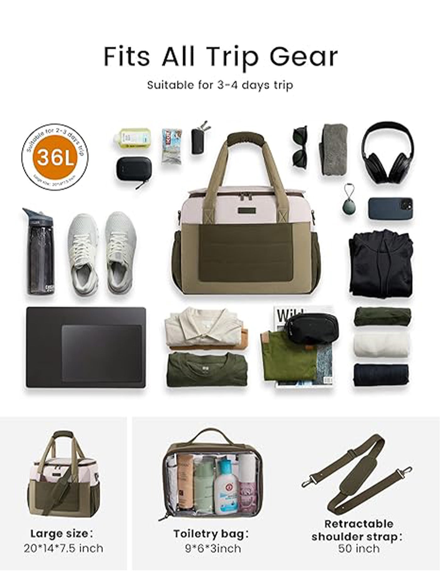 Carry on Duffle Bag 26L/36L - Image 4