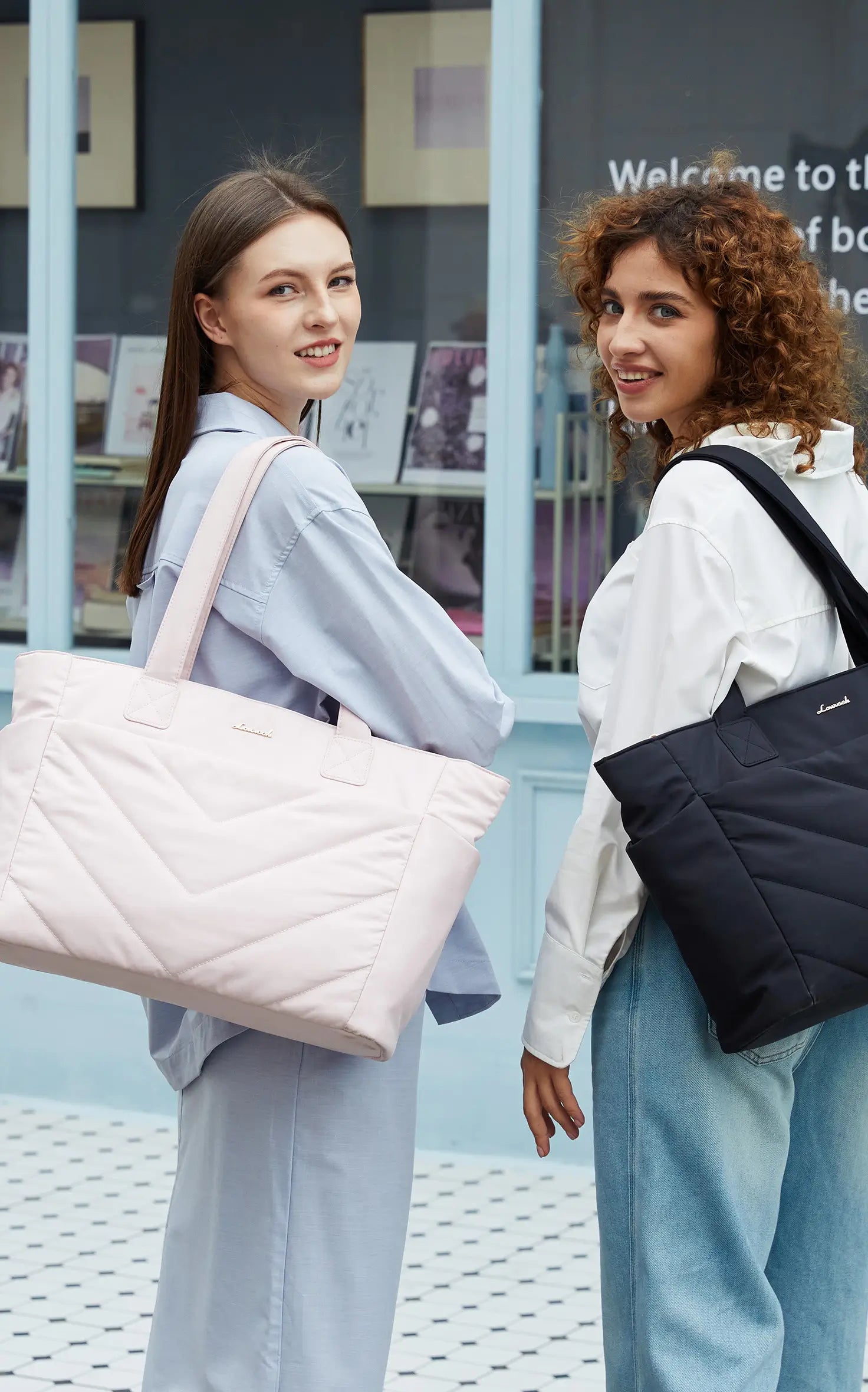 2Pcs Lightweight Puffy Tote Bag - Image 2