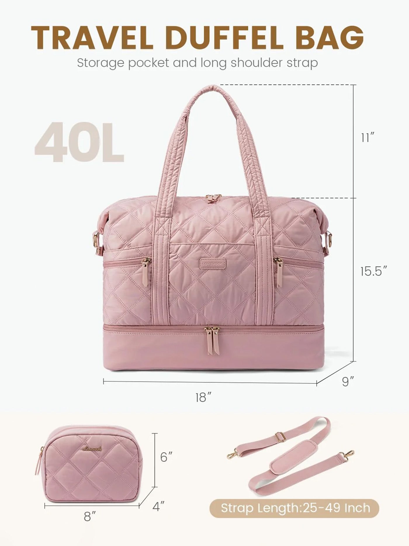 Lightweight Weekender Bag. 40L 56L - Image 8