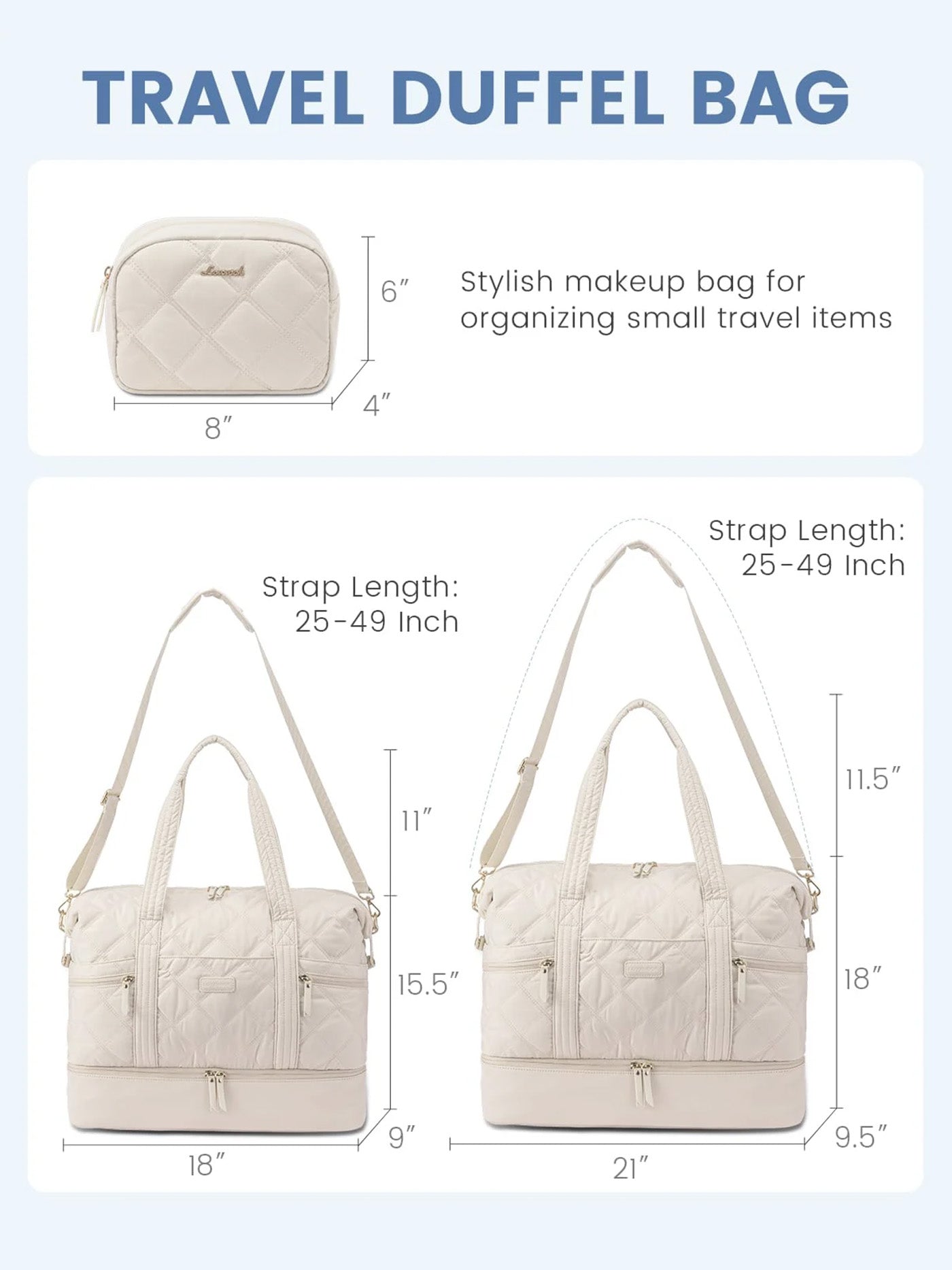 Lightweight Weekender Bag. 40L 56L - Image 9