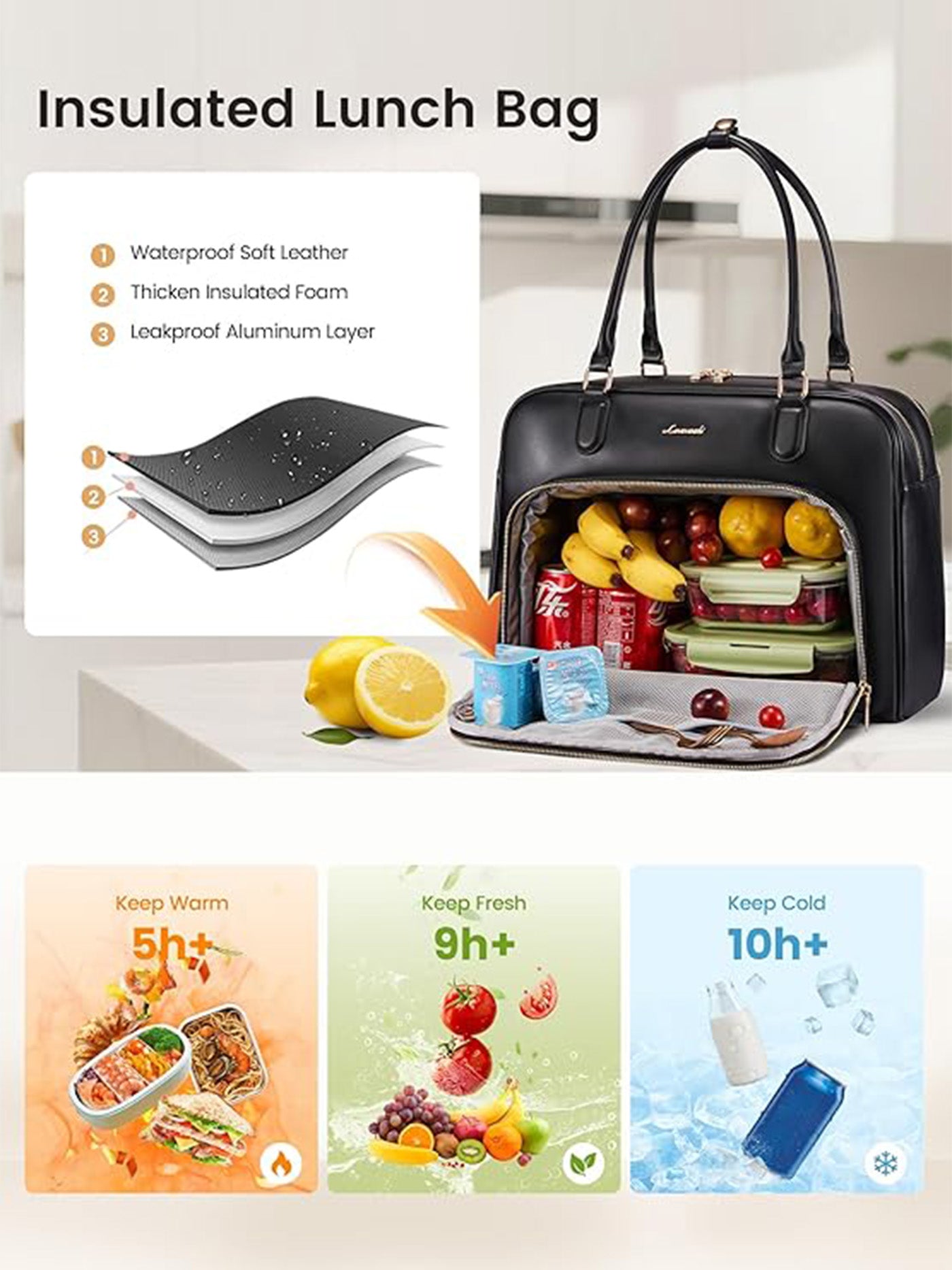 Lunch Bag With Separate Laptop Compartment - Image 3